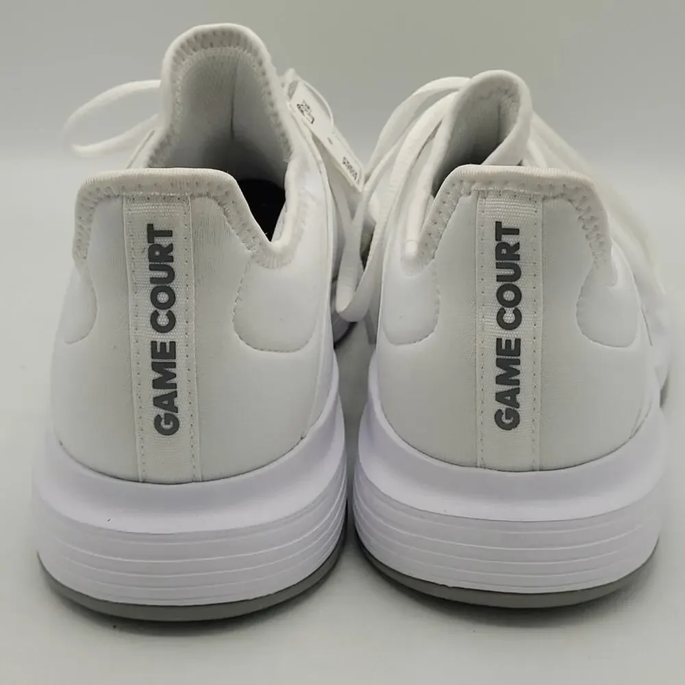 adidas GameCourt Tennis Shoes White Dove Grey EG2008 Mens - Picture 3 of 6